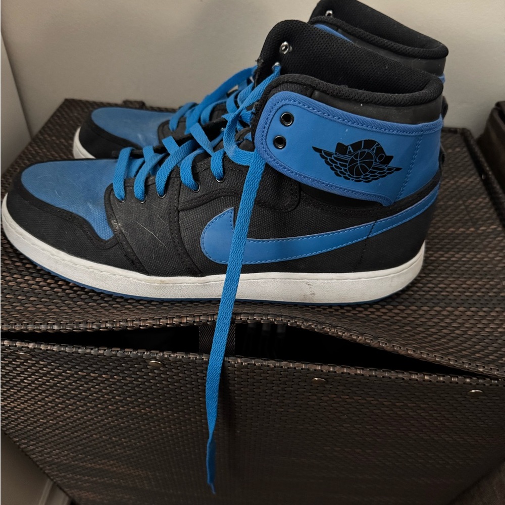 Nike Black and Blue High-Top Sneakers